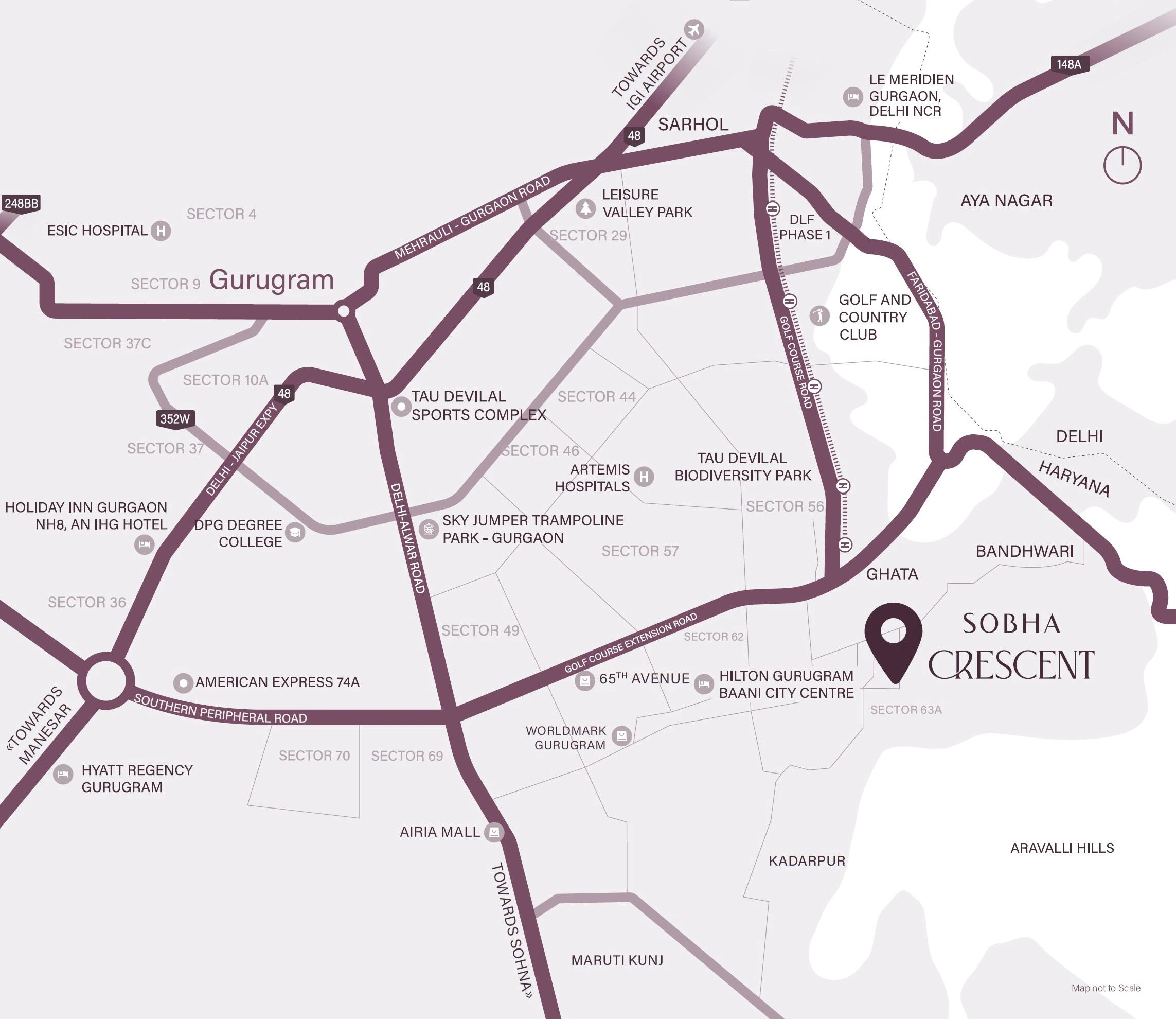 Sobha Crescent Location